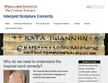 Tablet Screenshot of interpretingscripturecorrectly.com